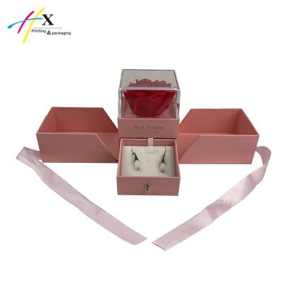 Rose Flower Jewelry Necklace Boxes