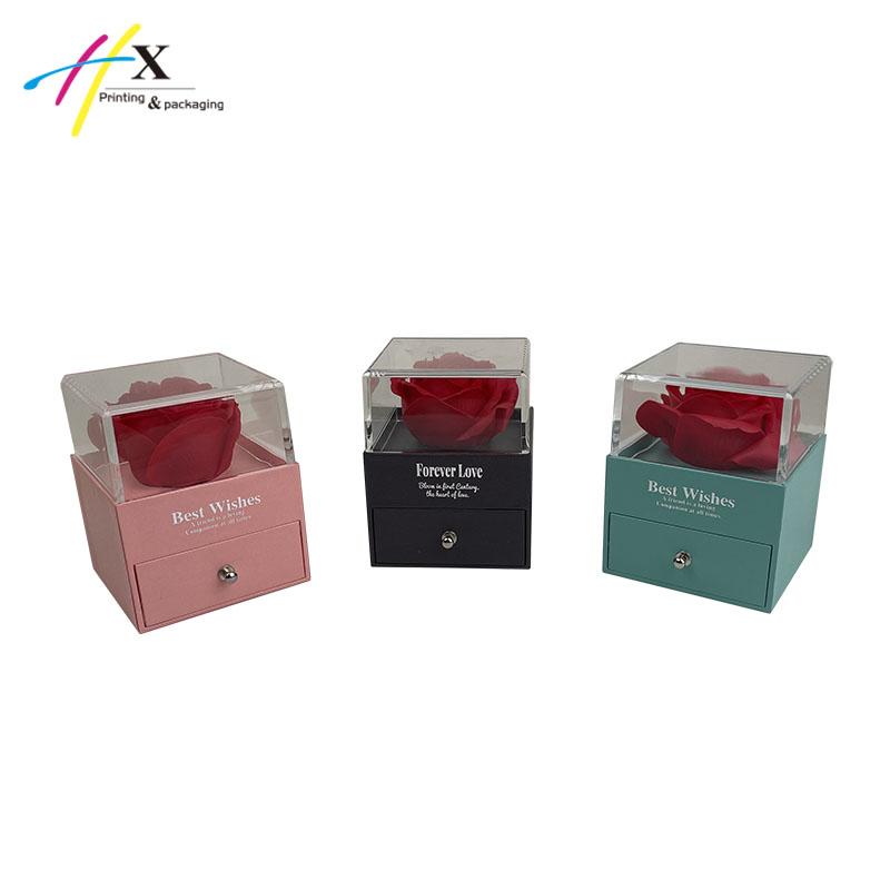 Rose Flower Jewelry Necklace Boxes