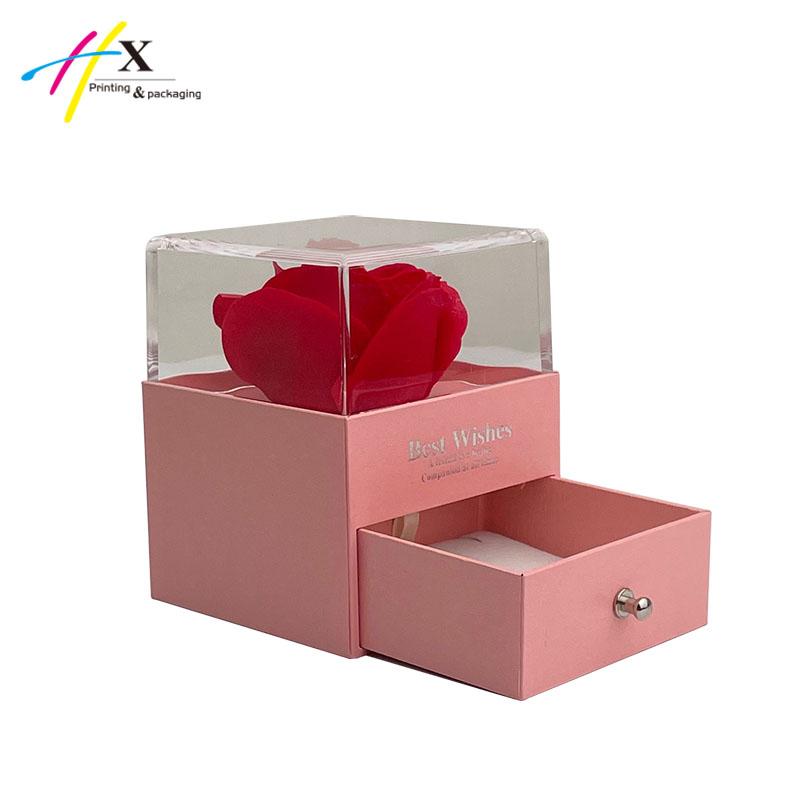 Rose Flower Jewelry Necklace Boxes